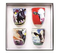 Tipperary Crystal Eoin O'Connor Mugs With Cow Design, Pack Of 4