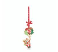 Tipperary Crystal Gem Balloon Santa Hanging Christmas Tree Decoration - Luxury Festive Enamel Ornament with Gift Box - Red & Green Balloon Design - Perfect for Gifting & Collecting