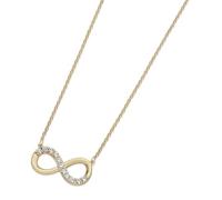 Tipperary Crystal Gold Infinity Pendant Necklace for Women with Sparkling CZ Stones Elegant Symbolic Jewellery Gift