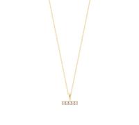 Tipperary Crystal Gold T-Bar Pendant Necklace for Women with Sparkling CZ Stones Elegant Minimalist Jewellery Gift