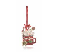 Tipperary Crystal Luxury Sparkle Christmas Hanging Decoration - Super Gran Christmas Mug Design in Star Gift Box - Perfect for Holiday Décor & Gifting