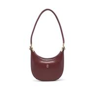 Tipperary Crystal Moon Handbag Womens Luxury Hobo Shoulder Bag Braid Strap Gold Detail (Burgundy)