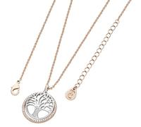 Tipperary Crystal Rose Gold Floating Tree of Life Pendant Necklace for Women with Sparkling CZ Halo Elegant Symbolic Jewellery Gift
