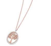 Tipperary Crystal Rose Gold Oval Tree of Life Pendant Necklace for Women with Sparkling Crystal Detail Elegant Symbolic Jewellery Gift
