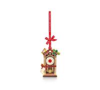 Tipperary Crystal Sparkle Collection Hanging Decoration Grandfather Clock Red Ribbon, Gift Box Included