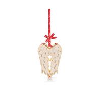 Tipperary Crystal Sparkling Angel Wings Christmas Ornament - Elegant Gold-Tone Festive Hanging Decoration