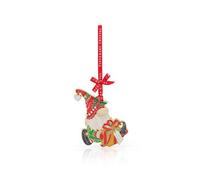 Tipperary Crystal Sparkle Gonk Hanging Ornament - Metal Christmas Decoration With Red Ribbon, Gift Box