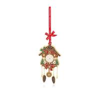 Tipperary Crystal Sparkling Cuckoo Clock Christmas Ornament - Festive Hanging Decoration with Alpine Detail