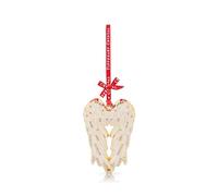 Tipperary Crystal Sparkling Angel Wings Christmas Ornament - Elegant Gold-Tone Festive Hanging Decoration