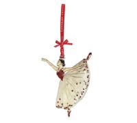 Tipperary Crystal Sparkling Ballerina Christmas Ornament - Elegant Festive Hanging Decoration with Red and Crystal Accents