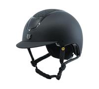 TIPPERARY EQUESTRIAN Devon MIPS® Helmet (Sparkle-HT, Black Gloss-T, Wide, Medium)