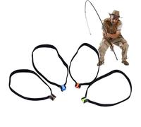 Tippet Rings Fly Fishing, Multifunctional Elastic Gadget with Wire Leader Threader, 3.15 Inches 4 Piece Portable Spooling Tackle for Freshwater & Saltwater Bass, Carp, Catfish and Trout