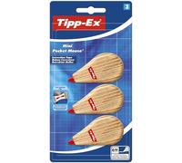 Tippex Mini Pocket Mouse Wood Effect Pack of 3 - Amazon Exclusive