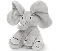 Tippi Peek a Boo Elephant Toy - Interactive Singing Elephant Teddy With Flapping Ears - For Newborn Baby Boys or Girls - Soft Peekaboo Toy For Babies 0-12 Months +