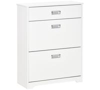 Tipping Shoe Cabinet Hall Organizer Flip Drawers for Entry 16 Pairs