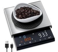 TIPRE Coffee Scale with Timer, 0.1g High Precision Espresso Scale, Pour Over Coffee Weight Scale Rechargeable Coffee Scale for Espresso with Color LED Display, Touch Sensor, Silicone Cover