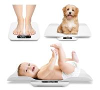 TIPRE Digital Baby Scale, Infant Weight Scale Weighing with Detachable Tray, Automatic Rotation LED Screen, Multiple Weighing Modes Scale for Toddler, Children, Pet and Adult Up to 400lb/180kg
