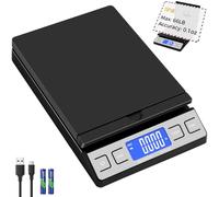 TIPRE Digital Shipping Postal Scale, Mail Scale with Envelope Flip Holder, 86lb/0.1oz Postage Scale for Package, Small Business, Post Office, Hold&Tare Function, Battery&Type-C Charging Cable - Black