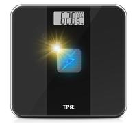 TIPRE Solar Powered Weight Scale with Endless Power, Scale for Body Weight, Electronic Bathroom Scale for Weight Loss, Digital Weighing Scale with 0.1lb Accuracy No Battery Required, 400lb/180kg