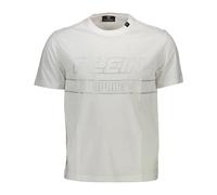Philipp Plein Sport Mens Silver Logo White T-Shirt Cotton - Size Small