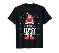 Tipsy Gnome Christmas Family Matching Group Funny Xmas T-Shirt