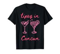 Tipsy in Cancun Tropical Cocktail Drinking Vibes Womens Top T-Shirt