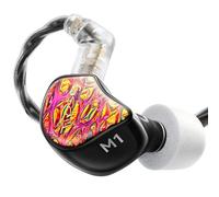 Tipsy M1 in Ear Monitor, World's First Bamboo Fiber Diaphragm, 36dB PNC, Skin-Friendly Resin Faceplate, Secure Fit, Single DD, Detachable 0.78mm 2-Pin Cable(No Mic, Red)