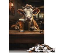 Tipsy Moo Moment Puzzle Family Fun 100% Recycled Cardboard Jigsaw Puzzle for Kids And Adults Age 12 Years Up 1000pcs (75x50cm)