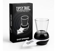 Tipsy Take - Shot Drink Spinner for Game Night - Spin The Shot Fun Drinking Game - Portable and Compact Party Starter - Drinking Games for Adults - Includes Spinner & 2oz Shot Glass