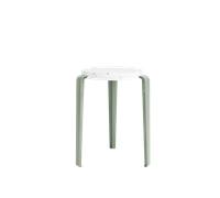 TipToe LOU Stool Recycled Plastic White/ Eucalyptus Grey