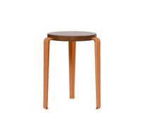 TipToe LOU Stool Stained Oak/Tangerine Red