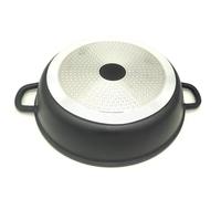 Tiptop Kitchenware Shallow Pot for Cooking, Induction Non Stick Casserole Dishes Dishes with Lids Oven Proof, Pots -Marble Coate Saute Pan with Lid (28cm, Black)