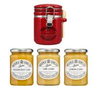 Tiptree Curd Gift Set Lemon, Lime, Passion Fruit 312g Red Canister