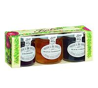 Tiptree - Trio Gift Pack - Strawberry Preserve, Black Currant Preserve, Orange Marmalade Fine Cut - 3 x 42g