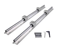 TIQICIVINUI Linear Rail SBR20 2000mm 2PCS Linear Rail Guide with 4PCS SBR20UU Carriage Bearing Blocks for Automated Machines DIY Project CNC Router Machines