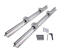 TIQICIVINUI Linear Rail Spliced 2PCS SBR20 4000mm 4PCS SBR20 2000mm Linear Rail Guide with 12PCS SBR20UU Carriage Bearing Blocks 4 PCS Dowels for Automated Machines DIY Project CNC Router Machines