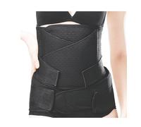 TiRain Postpartum Belly Band, 3-Piece Postpartum Girdle C Section Belly Band Support Recovery Belt Abdominal Binder, Black （perforated）, One Size (US 4-12)
