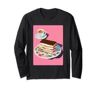 Tiramisu Italian Dessert Art for Coffee Lovers Summer Modern Long Sleeve T-Shirt