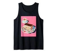 Tiramisu Italian Dessert Art for Coffee Lovers Summer Modern Tank Top