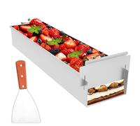 Tiramisu Mold Non-Stick Rectangle Cake Mold Pan Tin with Removable Baffle Plate Shovel Aluminum Alloy Tiramisu Cake Mould for Cheesecake Mousse Brownies (Removable)