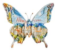 Tirana Albania Tourist Souvenir 3D Fridge Magnets Home Kitchen Refrigerator Decoration Magnets Keepsake Craft