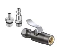 Tire Air Chuck, Dual Head Pump Nozzle with 1/4" Female NPT Lock on Thread for Bicycle Floor Pump