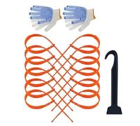 Tire Chain - 80cm Snow Chain, Secure Fastening Hook System | Nylon Reusable Snow Traction with Ease, Non Slip Cable Tie for SUV Pickup Truck Cars Winter Travel Urgent Situations