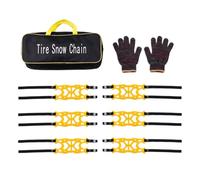 Tire Chains for Suv 6 Pieces Anti Slip Strong Traction Universal Buckles | Car Tires Snow Chains for SUVs Garage Parking Outdoor Urgency Ice Winter Mud Roadside Stuck
