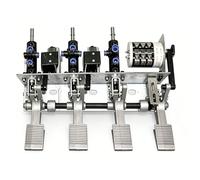 Tire Changer Foot Pedal Assembly with 4 Pedal Pneumatic Control System, Steel Frame Base, Aluminum Pedals, 3 Five-Way Valves, Replacement Part for Tire Machine, Fits 8mm Air Hose