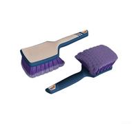 Tire Cleaning Brush With Rubber Handle For Vehicle Wheel And Carpet Care Soft Dense Bristles Large Size Automotive Detailing Tool Black(Open Velvet)