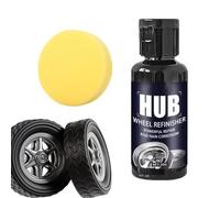 Tire Coating, High Gloss Refurbish Wax System with Sponge Applicator, Hub Wheel Shine Dressing Formula, Black Color Protective Finish Layer, Automotive Detailing Restoration Tool, 18.11x8.27x3.46 Inch