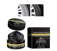 Tire Coating Paste - Protective Restorer 50g 4.8x4.8x4cm | Long Lasting Black Tire Shine Trim Reviver | Interior Exterior Care For Rubber Vinyl Seats Dashboards Sedans Suv Rv Vehicles