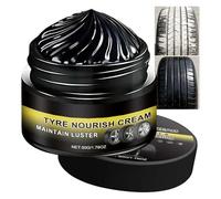 Tire Coating Paste Solid Wax,Car Tire Shine Wax & Coating Paste,Rapid Acting Tire Polishing P-aste for Cars & SUVs, Restores Deep Black Luster with Water-Resistant Finish Long-Lasting (1PC)