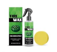 Tire Coating Spray,100ml Durable Glossy Wheel Polish,Fast-Action Tire and Rubber Shine Enhancer Tire Shine Spray,Black and Tire Spray with UV Protection,Automotive Tire Care